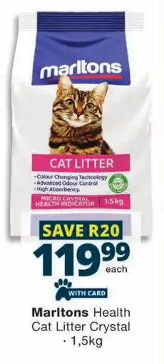 Checkers Marltons Health Cat Litter Crystal offer