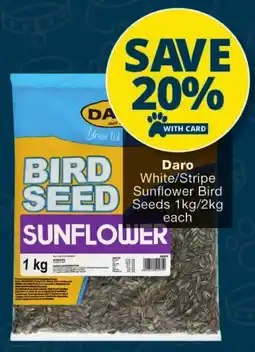Checkers Daro White/ Stripe Sunflower Bird Seeds offer