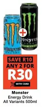 Checkers Monster Energy Drink All Variants offer
