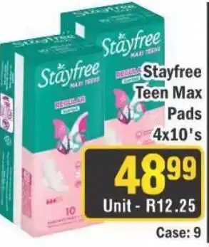 J&E Cash and Carry Stayfree Teen Max Pads offer