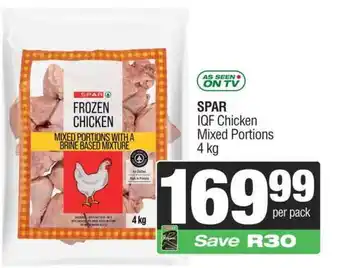 SPAR IQF Chicken Mixed Portions