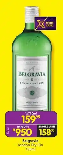 Shoprite Belgravia London Dry Gin 750ml offer