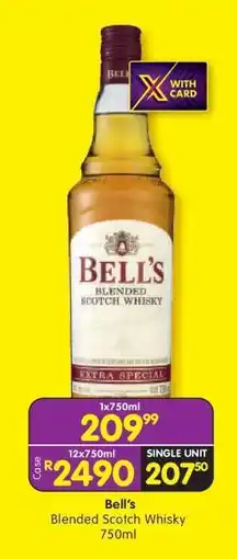 Shoprite BELL'S BLENDED SCOTCH WHISKY 750ml offer