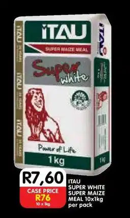 Shoprite ITAU SUPER WHITE SUPER MAIZE MEAL 10x1kg offer