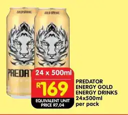 Shoprite PREDATOR ENERGY GOLD ENERGY DRINKS 24x500ml offer