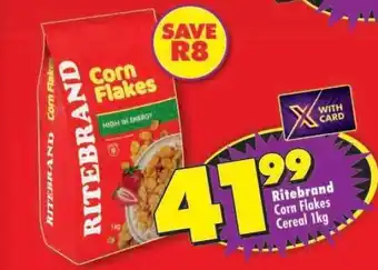 Shoprite RITEBRAND CORN FLAKES CEREAL 1kg offer