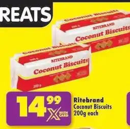 Shoprite Ritebrand Coconut Biscuits 200g each offer