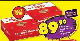 Shoprite RITEBRAND FROZEN SAUSAGE ROLLS offer