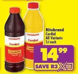 Shoprite Ritebrand Cordial offer