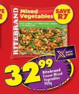 Shoprite RITEBRAND FROZEN MIXED VEGETABLES 900g offer