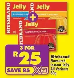 Shoprite Ritebrand Flavoured Instant Jelly All Variants 80g offer
