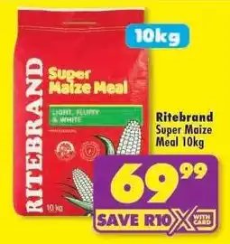 Shoprite Ritebrand Super Maize Meal 10kg offer