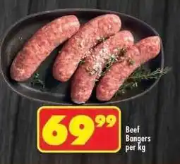 Shoprite Beef Bangers per kg offer
