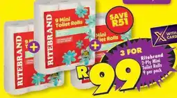 Shoprite Ritebrand 2-Ply Mini Toilet Rolls offer