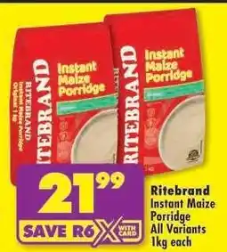 Shoprite RITEBRAND INSTANT MAIZE PORRIDGE offer