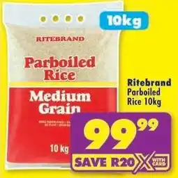 Shoprite Ritebrand Parboiled Rice 10kg offer