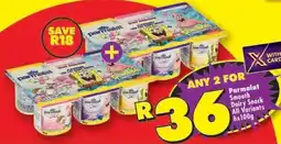 Shoprite PARMALAT SMOOTH DAIRY SNACK all variants 6x100g offer