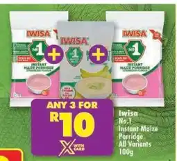 Shoprite IWISA No.1 INSTANT MAIZE PORRIDGE offer