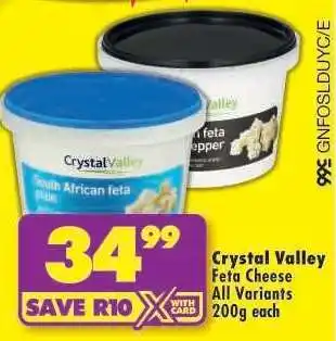Shoprite CRYSTAL VALLEY FETA CHEESE offer