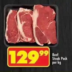 Shoprite Beef Steak Pack offer