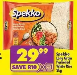Shoprite Spekko Long Grain Parboiled White Rice 2kg offer
