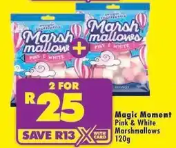 Shoprite Magic Moment Pink & White Marshmallows 120g offer