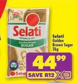 Shoprite Selati Golden Brown Sugar 2kg offer