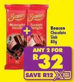 Shoprite Beacon Chocolate Slab 80g offer
