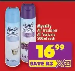 Shoprite MYSTIFY AIR FRESHENER offer