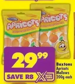 Shoprite Baxtons Apricots Mallows 200g each offer