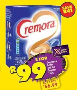 Shoprite Cremora Coffee and Tea Creamer 750g offer