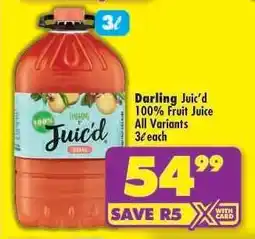 Shoprite Darling Juic'd 100% Fruit Juice offer