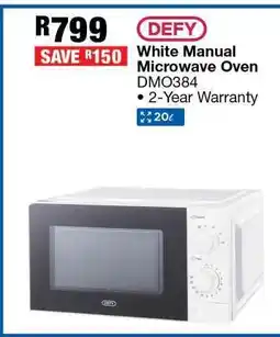 OK Furniture DEFY White Manual Microwave Oven DMO384 offer