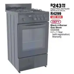 OK Furniture Black 4-Burner Gas Stove offer