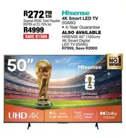 OK Furniture Hisense 4K Smart LED TV 50A6Q offer
