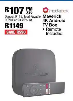 OK Furniture Maverick 4K Android TV Box offer