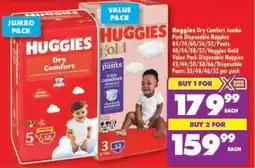 Shoprite Huggies Dry Comfort Jumbo Pack Disposable Nappies offer