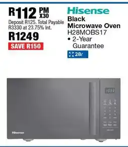 OK Furniture Hisense Black Microwave Oven H28MOBS17 offer