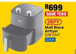 OK Furniture DEFY Matt Black Airfryer DAF2347 offer