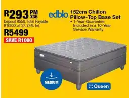 OK Furniture 152cm Chillon Pillow-Top Base Set offer