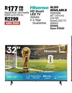 OK Furniture Hisense HD Smart LED TV 32A4Q offer