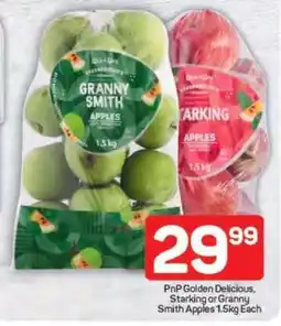 Pick n Pay PnP Golden Delicious, Starking or Granny Smith Apples 1.5kg Each offer