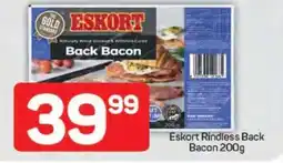 Pick n Pay Eskort Rindless Back Bacon 200g offer