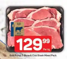 Pick n Pay Bulk Rump, T-Bone & Club Steak Mixed Pack offer