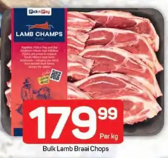 Pick n Pay Bulk Lamb Braai Chops offer