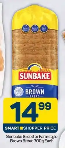 Pick n Pay Sunbake Sliced or Farmstyle Brown Bread 700g Each offer