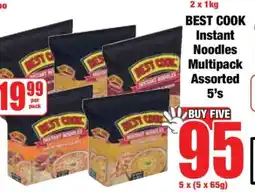 Boxer BEST COOK Instant Noodles Multipack Assorted 5's offer