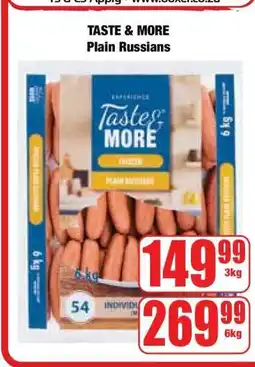 Boxer TASTE & MORE Plain Russians offer