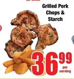 Boxer Grilled Pork Chops & Starch offer