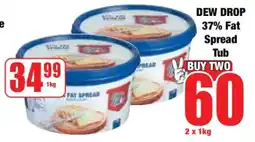 Boxer DEW DROP 37% Fat Spread Tub offer